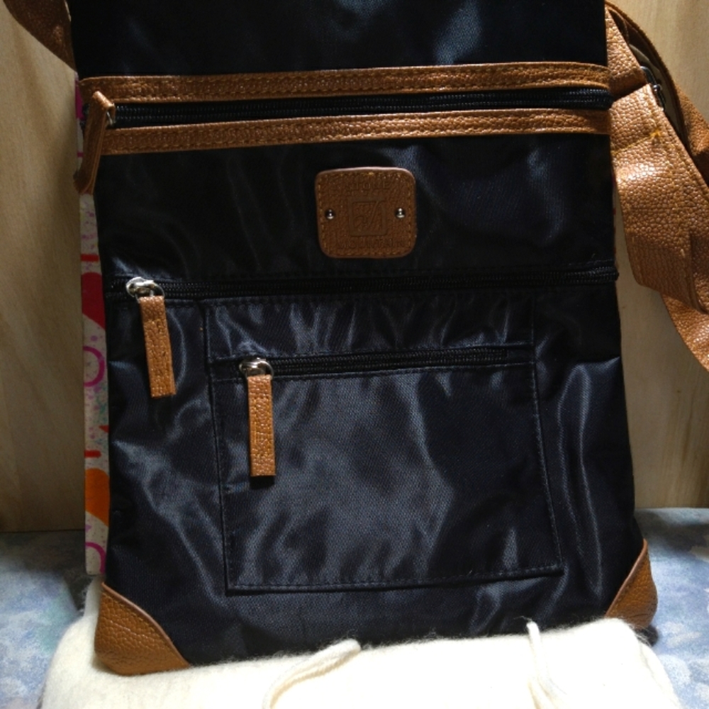 Stone mountain purses black primary and tan